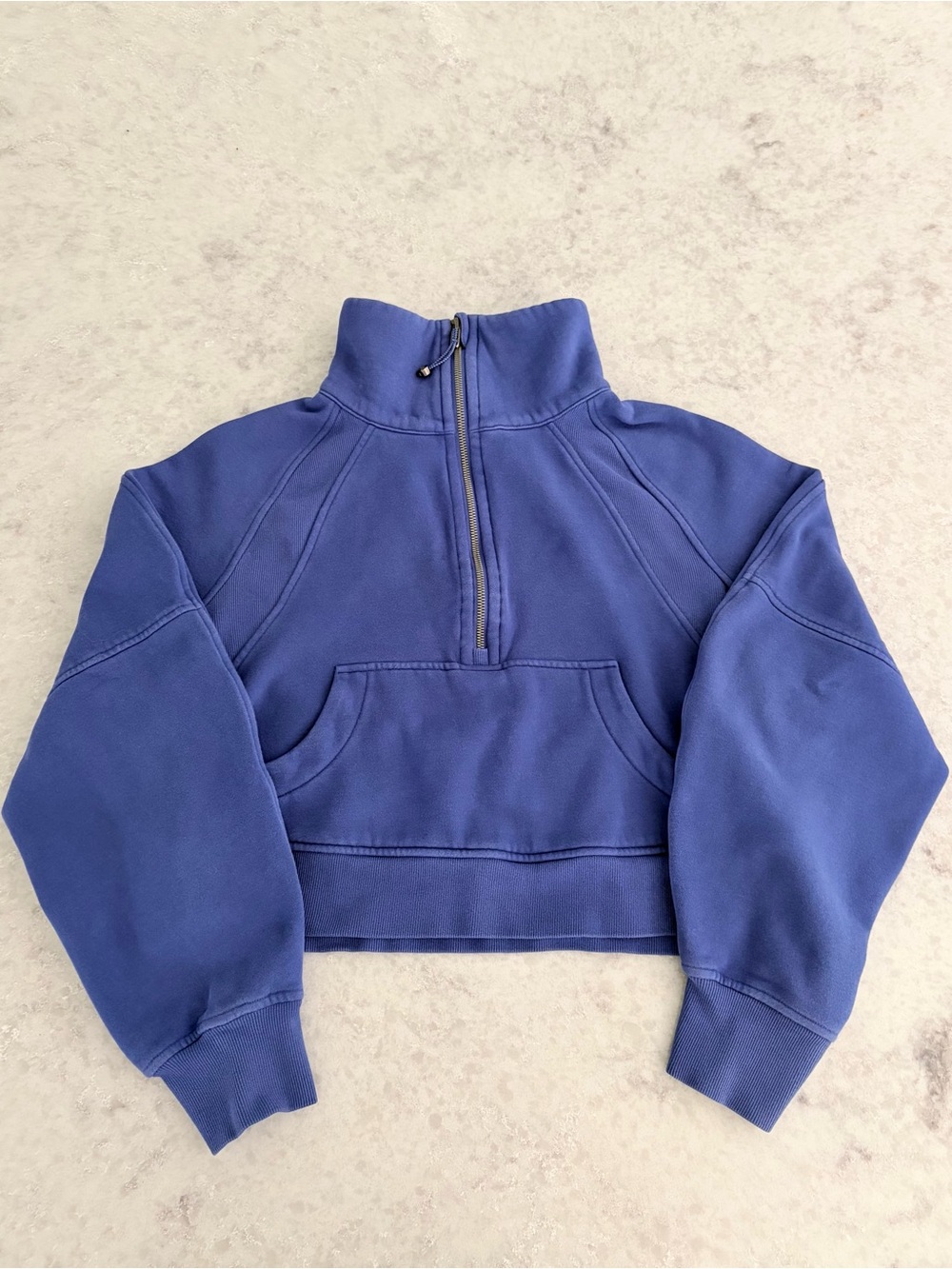 Lululemon Scuba Oversized Funnel Neck Half-Zip Sweatshirt - Blue - Size XS/S